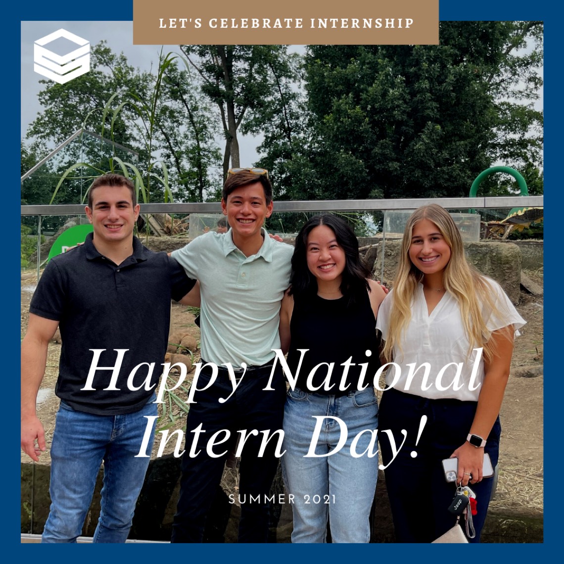 group of interns smiling
